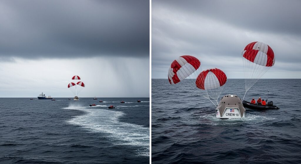 Crew-10 Splashdown Pushed to August 9 Due to High Winds Near Recovery Zone