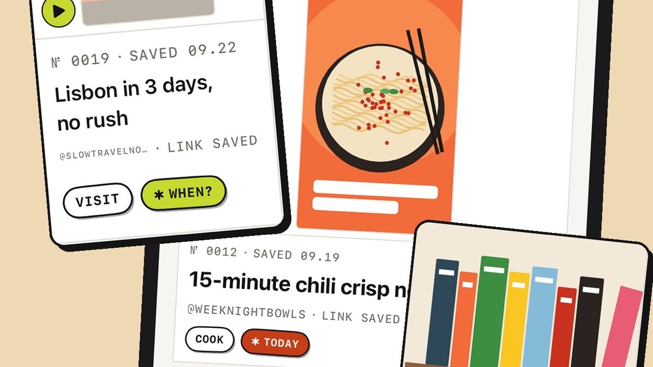 The Laytr app on iPhone showing saved article cards